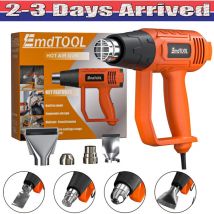 Dayplus - Heat Gun 2000W Hot Air Gun 4 Nozzles Professional Remove Paint Varnish Adhesives