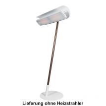 Moonich Heatscope - Heatscope Free Ständer für Heizstrahler Vision 3200 Watt schwarz/weiß/Holzoptik weiß/Verbindungsholm in Teakholz-Optik
