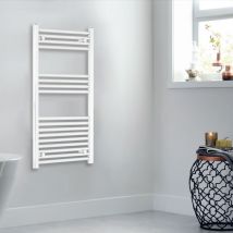 Heatwave - Independent Straight Towel Rail 1000mm h x 600mm w - White