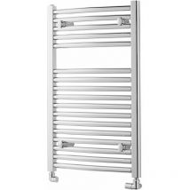 Mareva - Heatwave Pisa Curved Heated Towel Rail - 800mm h x 450mm w - Chrome