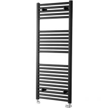 Heatwave - Pisa Straight Heated Towel Rail - 1200mm h x 500mm w - Black