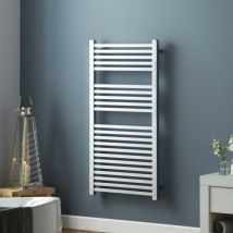 Heatwave - Square Straight Heated Towel Rail 1200mm h x 450mm w - Chrome