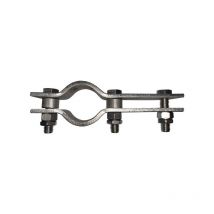 Heavy Duty 3 bolt pipe clip. 28 mm ID (20 mm NB/26.9 mm OD Pipe ) T316 Stainless Steel