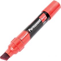 Permanent Chisel Tip Marker Red (Pk-6) - Luxor