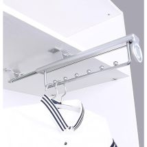 Heavy Duty Porte-vêtements Extractible Porte Pantalon Cintre Coulissant,penderie Telescopique,rail De Suspension Pour Armoire À Vêtements