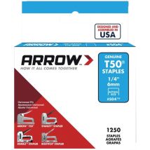Heavy-duty T50 Staples (6mm, 1250 Pieces) By Vinmer – Suitable For Office And Heavy Stapling Tasks
