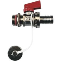 KFE Kugelhahn 1/2" selbstdichtend – Messing – Vernickelt – Temperaturbereich bis +100° C