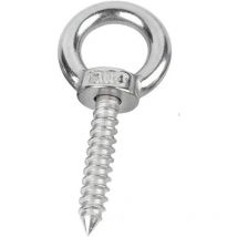 Ringschrauben Aus Edelstahl 304, M4, M5, M6, M8, M10, M12, Runde Ringhaken, Selbstschneidende Holzschrauben, Augenmutter, Selbstschneidende Schraube (