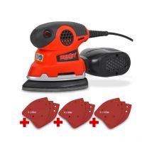 Hecht 1760 Ponceuse orbitale Ponceuse polyvalente forme triangulaire 220 W 10 Feuilles