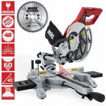 Hecht 828 Scie à onglet 1800 W Mini Scie circulaire avec laser 4900tr/min 11,2kg