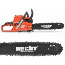 Hecht jardin 50 Scie à chaîne à essence Tronçonneuse à 2 temps 10 300tr/min 2,9ch 50cm3