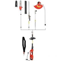 Hecht - jardin 690 3en1 Outil multifonctionnel electrique debroussailleuse tronconneuse