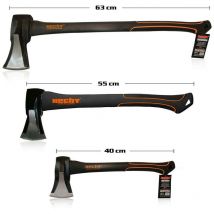 Compactor - Hecht jardin Set avec 3 Haches merlin a fendre couperet 40-55-63 cm Nr. 6
