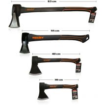 Hecht jardin Set avec 4 Haches merlin a fendre Hachette 30-40-55-63 cm longue Nr.8