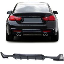 Heckdiffusor – Bmw 4er F32 F33 F36 – Schwarz Matt – Doppelter Auspuffausschnitt