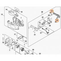 Stihl - Heckenscherenklemme Modelle HLA135 original FA017904700