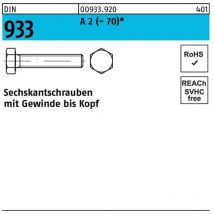 Sechskantschraube din 933 vg m 6 x 12 a 2 (- 70)