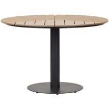 Hector Gartentisch Ø113 cm schwarz, teak Esche.