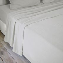 Hedda - Drap Plat 240x300cm Flanelle de Coton Coloris Brume