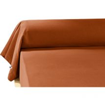 Hedda - Taie de Traversin 85x185cm Flanelle de Coton Coloris Tomette