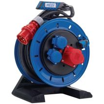 Hedi - Drehstromkabeltrommel Generation 7 Champion 25 m H07RN-F 5 x 2,5 mm² 290 mm 2 Schutzkontaktsteckdosen Vollkunststoff IP54