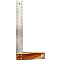 Hedue Tischlerwinkel A040 Nussbaum 400 mm Edelstahlblatt 45 mm Messingbeschlag