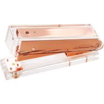 Aougo - Hefter für das Büro, Gold, manueller Hefter, modischer Metall-Acryl-Hefter, 24/6, 26/6, Bürozubehör, Schule, Schreibwaren, Büro, tragbarer