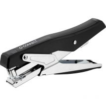 Q-connect - Hefter metallisiert und schwarz de soft-touch Zange Kapazität 25 Blatt uses Heftklammern 24/6 und 26/6