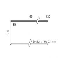 Sofragraf - Heftklammern BS29 verzinkt senco 130 mm - Packung zu 1280 - NS30009