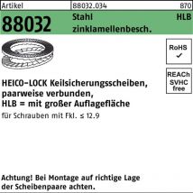 Keilsicherungsscheibe r 88032 HLB-27 Stahl zinklamellenbesch. breit