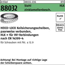 Keilsicherungsscheibe r 88032 HLK-22 Stahl zinklamellenbesch. geklebt