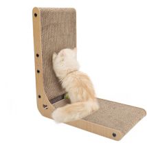 Heikoeco cat scratcher, jouets pour chats ultra-durables pour chats, 26Bx42Lx47H cm avec ballon, durabilité du scratcher pour chats, l shape cat