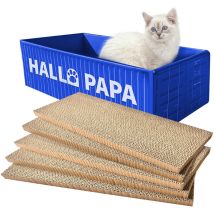 Heikoeco Set de 5 griffoirs pour chats, carton à griffer pour chats, carton à griffer avec carton de haute qualité, boîte à griffer pour chats,