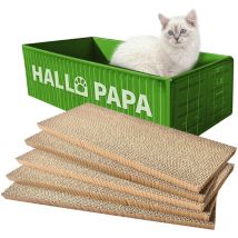 Heikoeco Set de 5 griffoirs pour chats, carton à griffer pour chats, carton à griffer avec carton de haute qualité, boîte à griffer pour chats,