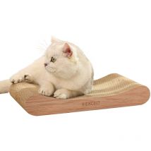 Heikoeco - Griffoir pour chats, canapé en carton ondulé, 2 en 1, clair