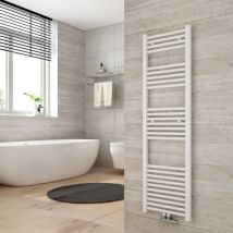 Heilmetz - bagno radiatore asciugamani riscaldamento 1400 x 400 mm bianco radiatore asciugamani collegamento centrale scaldasalviette