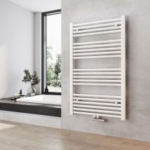 Heilmetz - bagno radiatore asciugamano riscaldamento 1000 x 600 mm bianco radiatore asciugamano collegamento centrale scaldasalviette