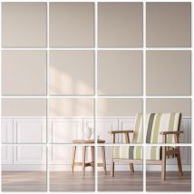 Heilmetz - carreaux de miroir auto-adhésifs 15x15cm 16 pièces Miroirs muraux décoratifs carreaux miroirs miroir à coller