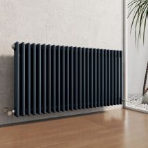 Heilmetz - Traditional Radiator Central Heating Rads 2 Column Horizontal 600 × 1190mm Anthracite