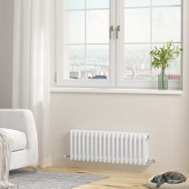 Heilmetz - Traditional Radiator Central Heating Rads 3 Column Horizontal 300 × 830mm White