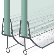 Heilmetz - Duschdichtung, 2 x 80cm Ersatzdichtung Duschtür für Duschtür Glasstärken von 4-6mm, Wasserabweiser Duschtür Dichtung oder