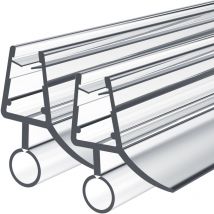 Heilmetz - joint de remplacement déflecteur d'eau joint de douche anti-surge cabine de douche salle de bain 7-8mm verre 600mm, 2 barres