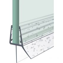 Junta de Ducha(L:100cm) Goma Junta de Estanqueidad para Cristal de 4-6 mm de Mampara de Ducha-Type.3 - Heilmetz
