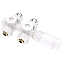 Multiblock set pour le raccordement des radiateurs raccord avec thermostat 50mm accessoires de chauffage angle et passage forme raccordement mural