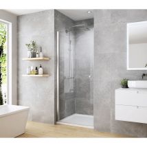 Duschabtrennung Duschtür 80x185 cm Pendeltür Schwingtür Nischentür 6mm esg Sicherheitsglas mit Beidseitiger Nano Beschichtung - Heilmetz