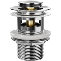 Heilmetz - Pilette di scarico per lavandino Click Clack Tonda Universale Pop-up Piletta Diametro del coperchio 37 mm