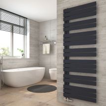 Radiador de baño Antracita Calentador Secatoallas 600 x 1662 mm Radiador de Baño Calentador de Toallas - Heilmetz