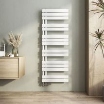 Radiador Toallero de agua Radiador de baño Radiador Conexión Lateral Pannel Radiador Secador de Toallas Blanco 500 x 1400 mm 364W - Heilmetz
