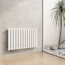 Heilmetz - Radiadores de Agua Caliente de Acero Horizontal Paneles Planos Radiador Centro Conexión Monocapa Blanco 63x100.6cm 730W