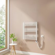 Radiadores Toalleros Eléctricos 330W Radiador Secatoallas Modos Temporizador y Termostato Blanco 70x60cm - Heilmetz